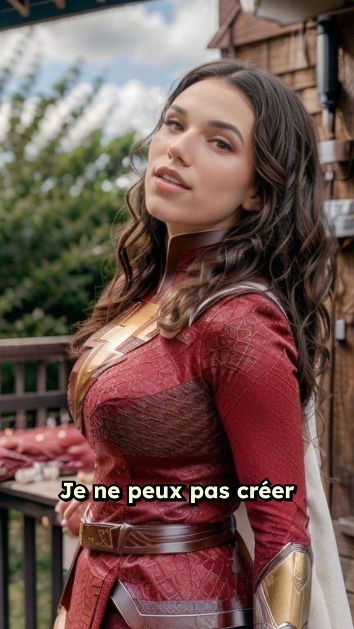 Costume de super-héros et flamme olympique