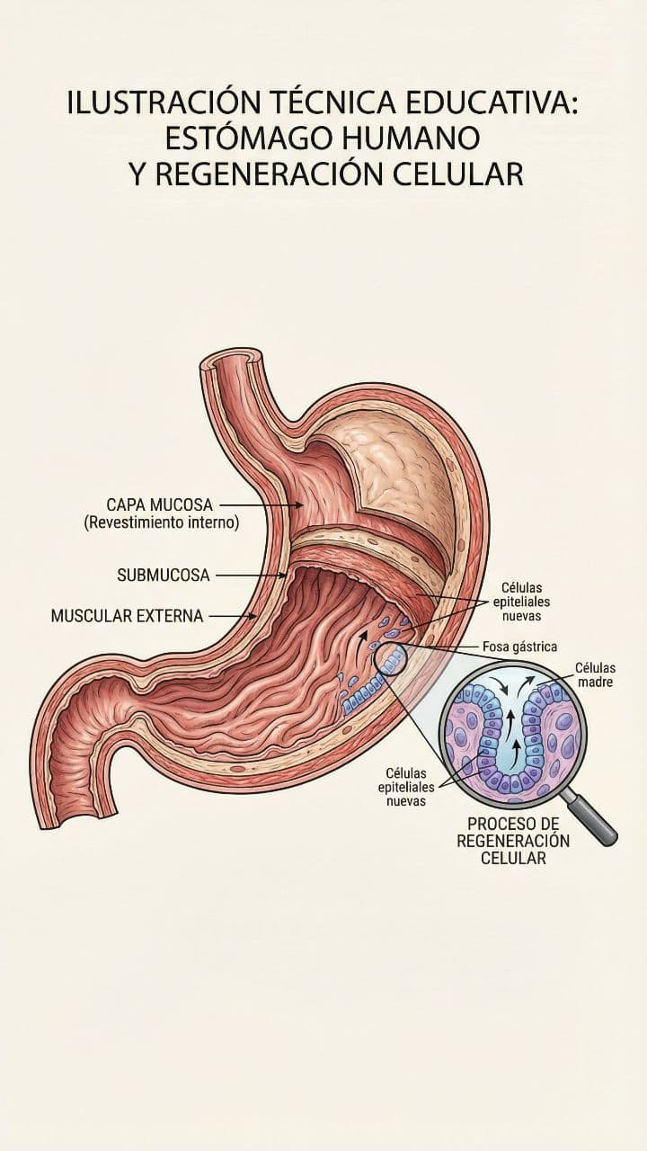 Renovación del revestimiento estomacal