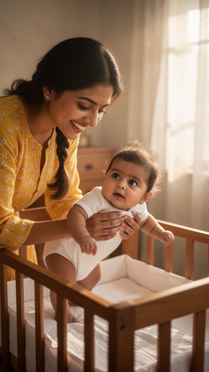 नन्ही गुड़िया की प्यारी सुबह और ममता का आँचल