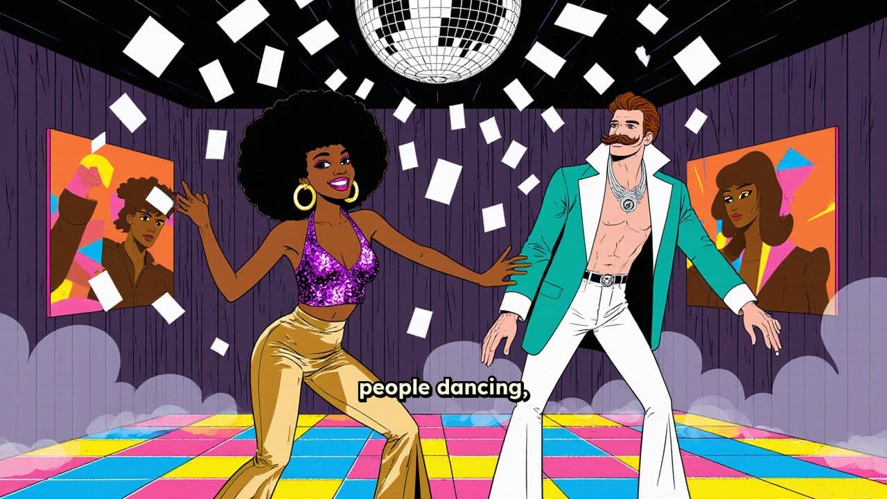 Retro Disco Dance Line