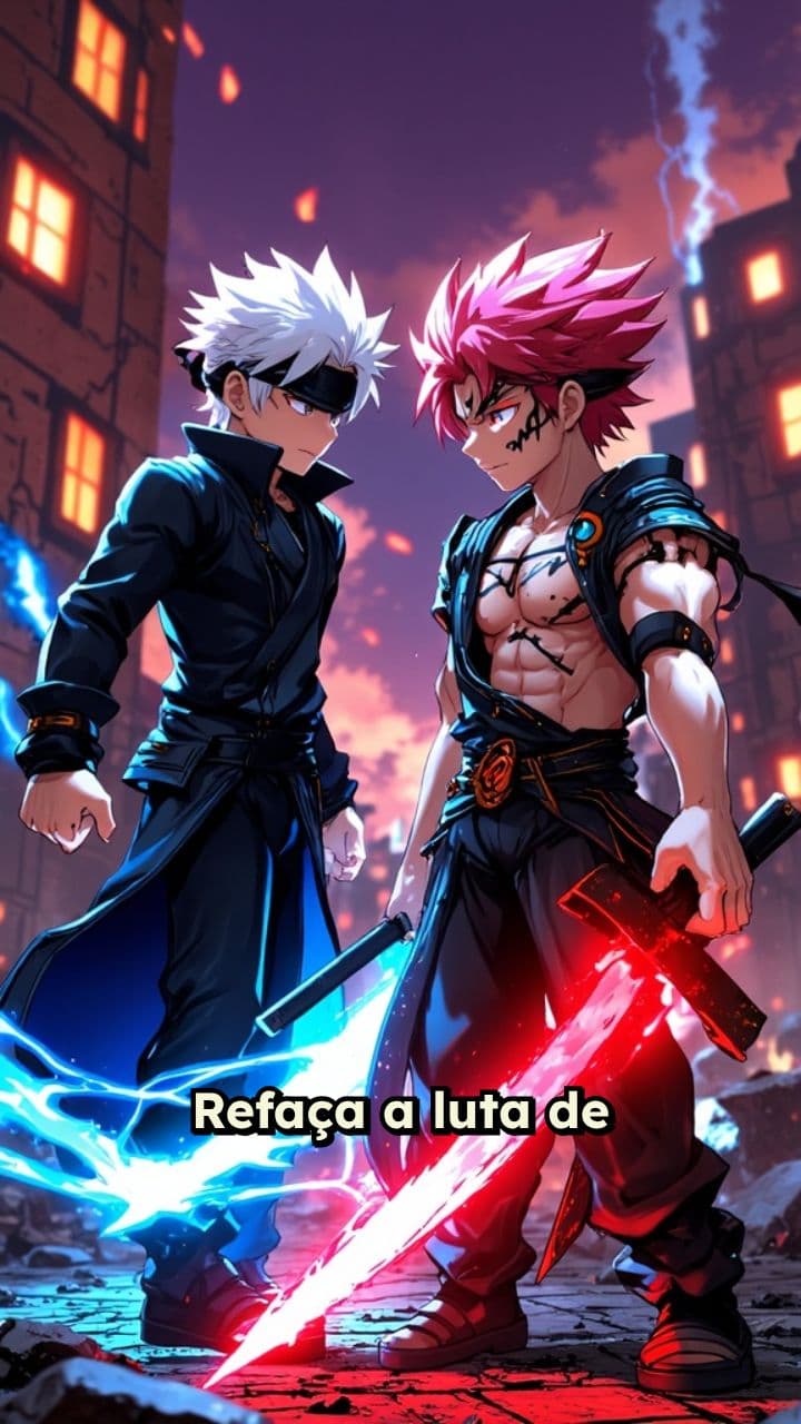 Luta de Gojo e Sukuna no Roblox