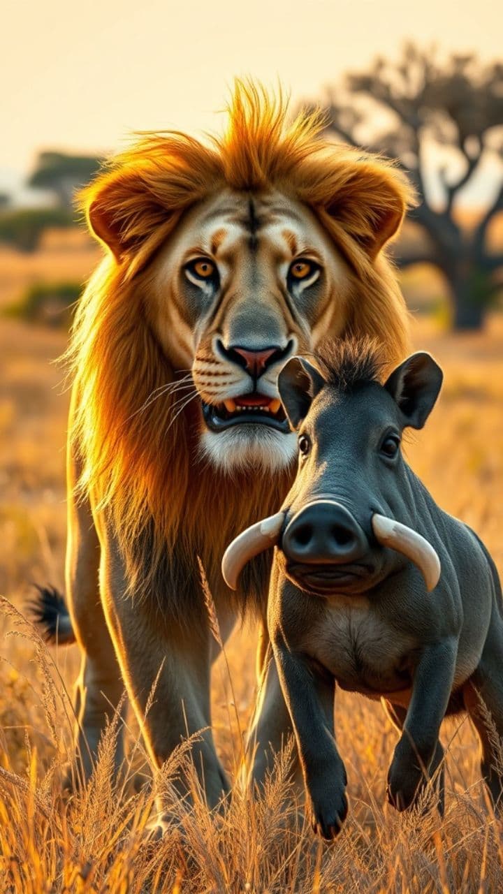 Warthog Teases Lion: Savannah Comedy