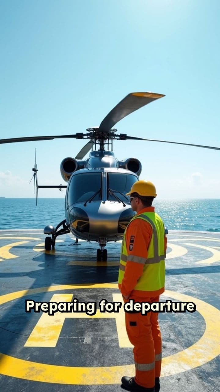 Helicopter Departure into the Sunset