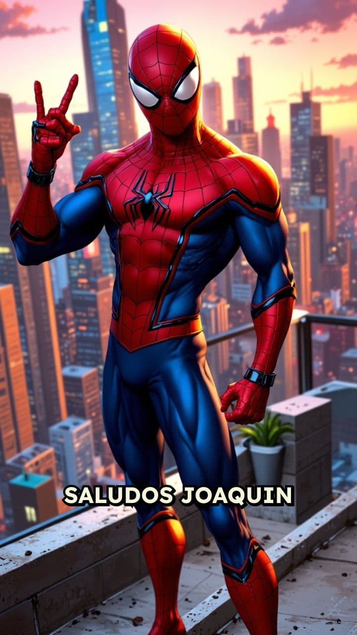 Saludos de Spiderman a Joaquín