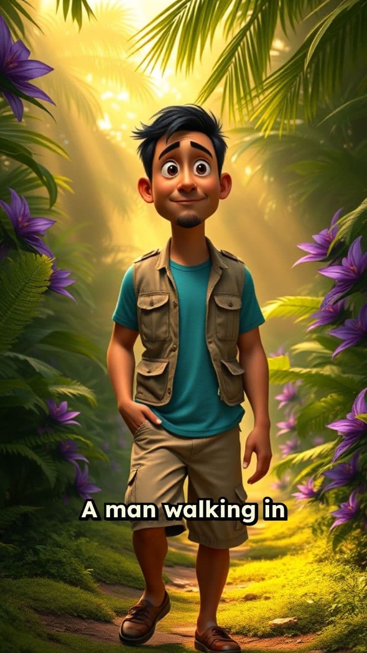 Man Walking in the Jungle