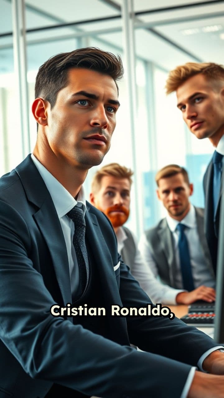 Football Stars in an Office