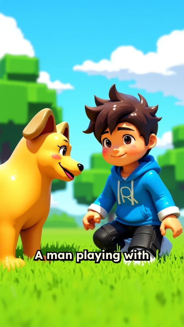 A Man Playing with a Dog