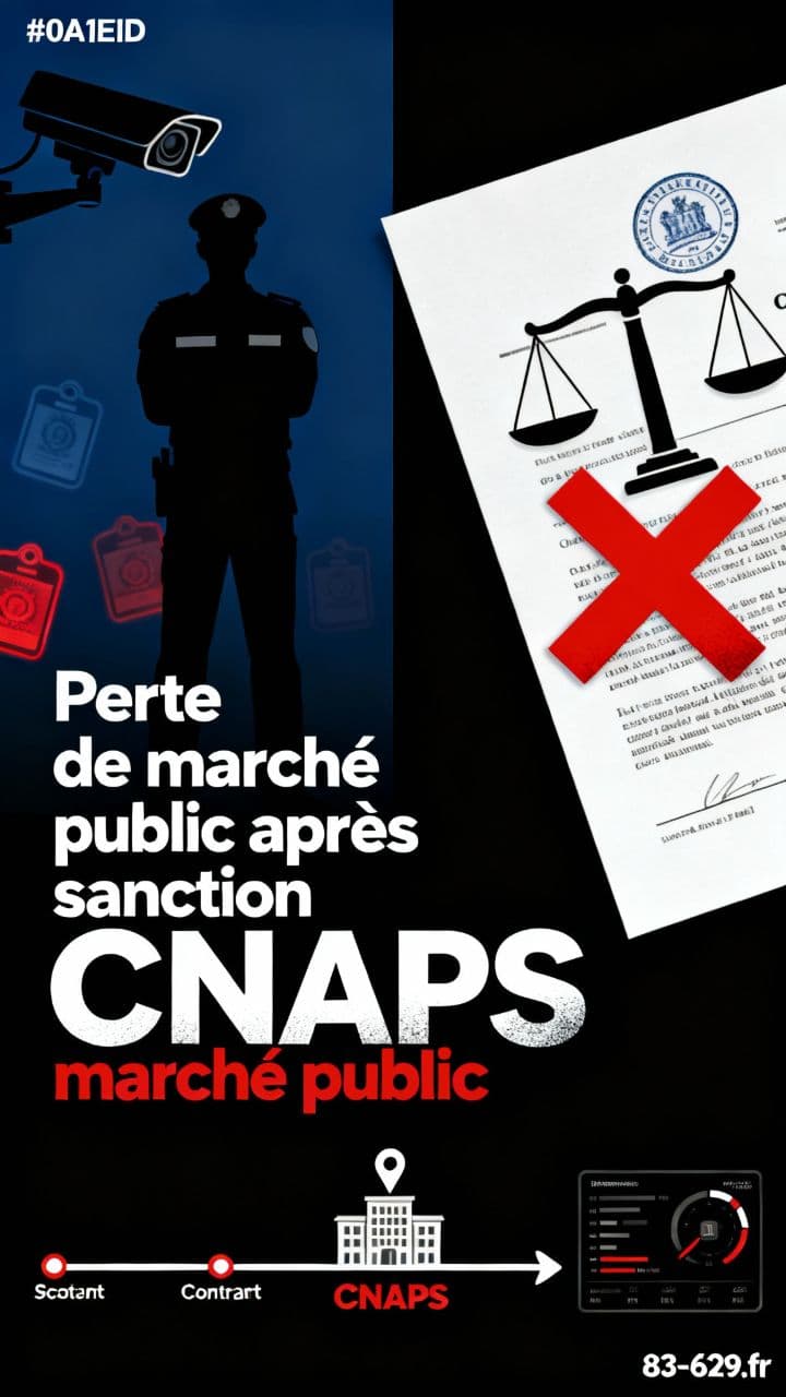 Perte de marché public après sanction CNAPS