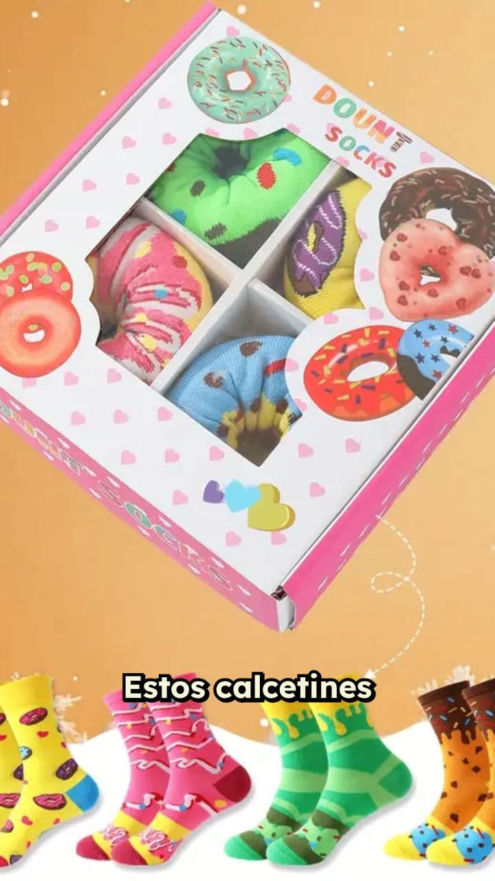 Calcetines con diseño de comida realista