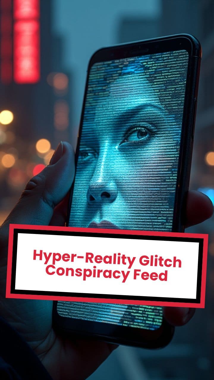 Hyper-Reality Glitch Conspiracy Feed