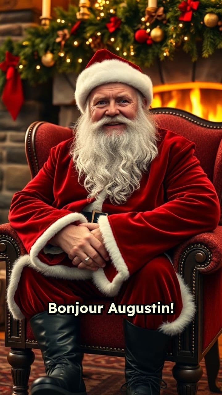 Message du Père Noël à Augustin