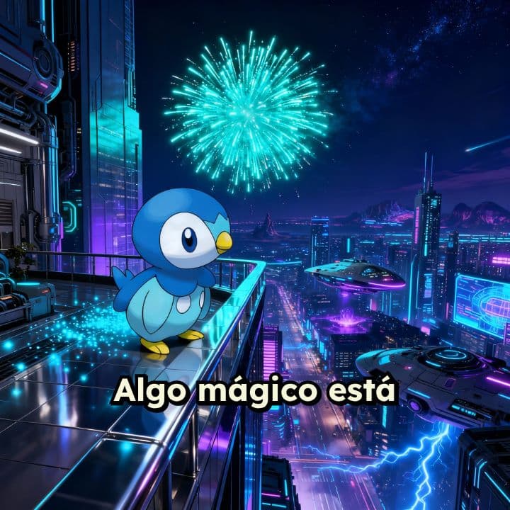 Año Nuevo Piplup Futurista