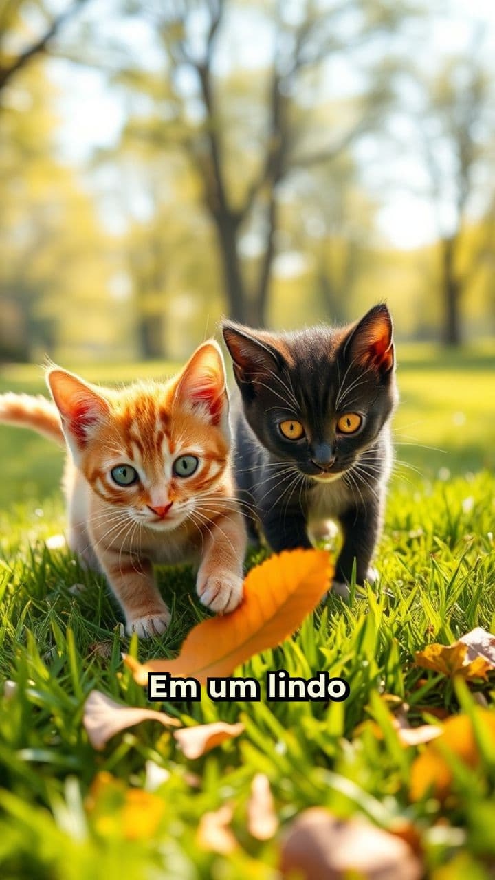 Gatinhos Curiosos e um Galho Assustador