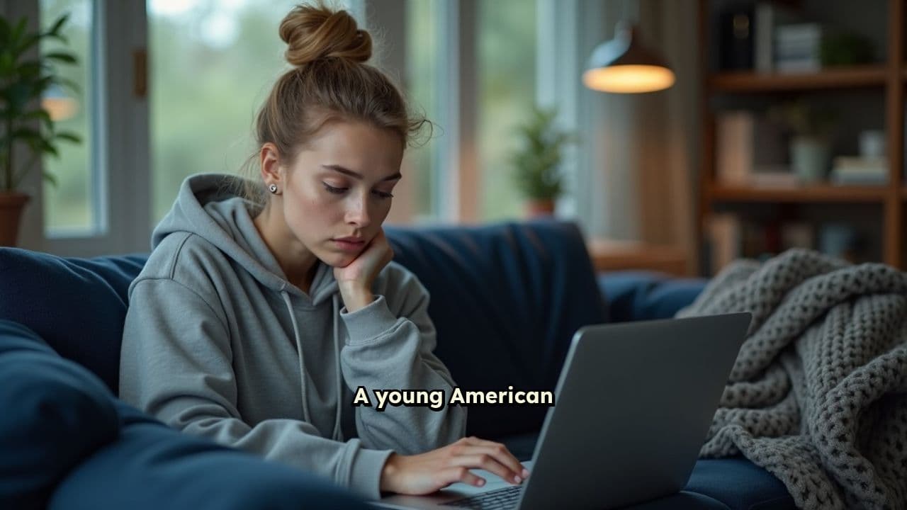 Bored American Shopper Browsing Online