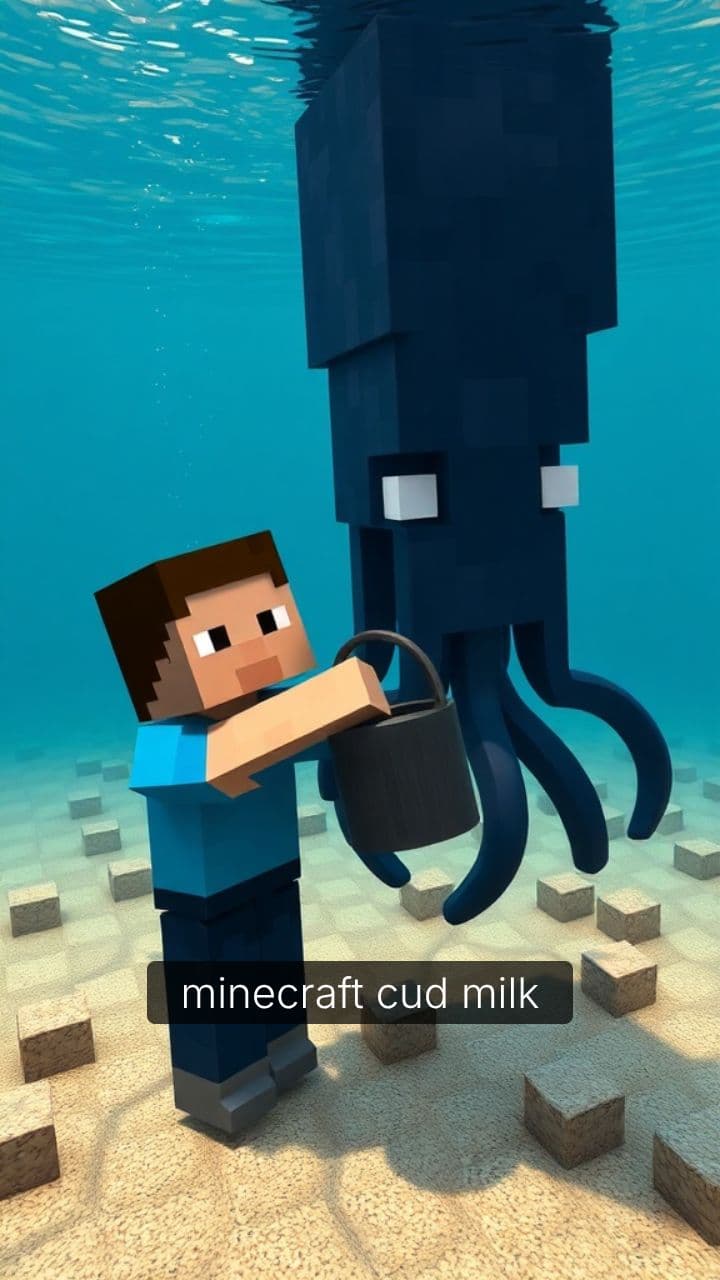 Cud Milk Squids in Minecraft
