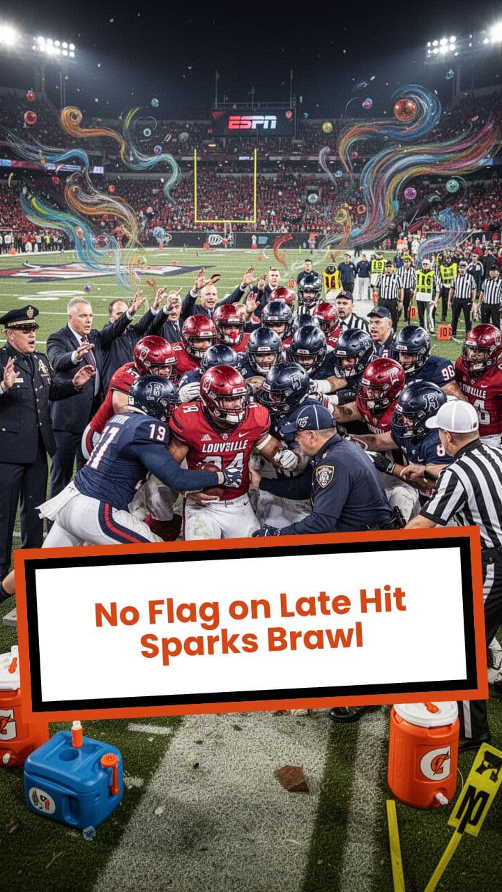 No Flag on Late Hit Sparks Brawl