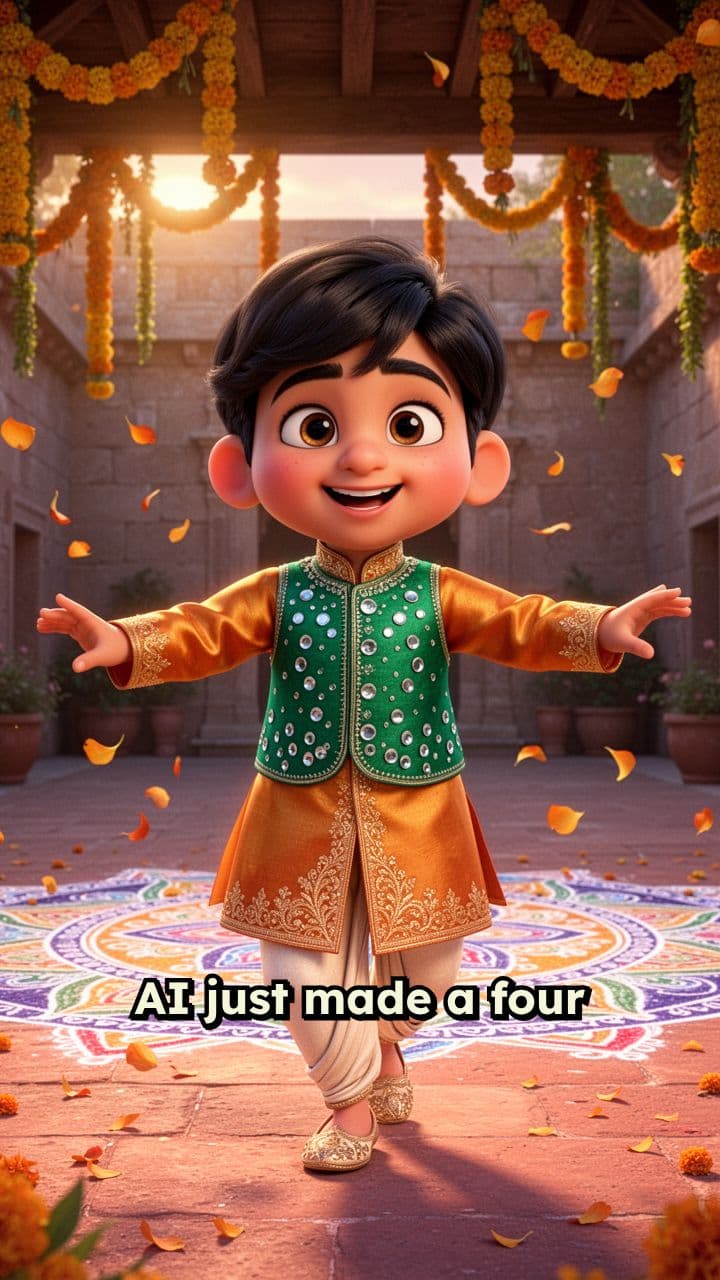 AI Avatar Child Nails Bollywood Dance