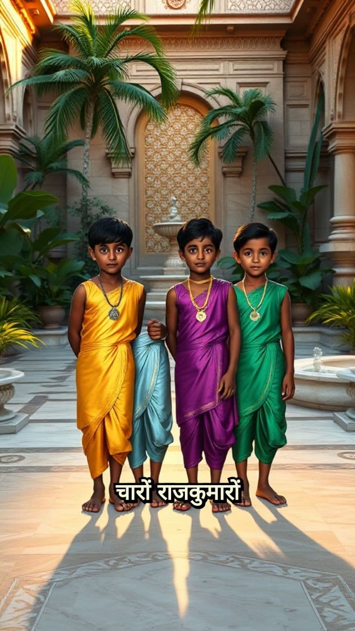 चारों राजकुमारों का संस्कारित पालन-पोषण