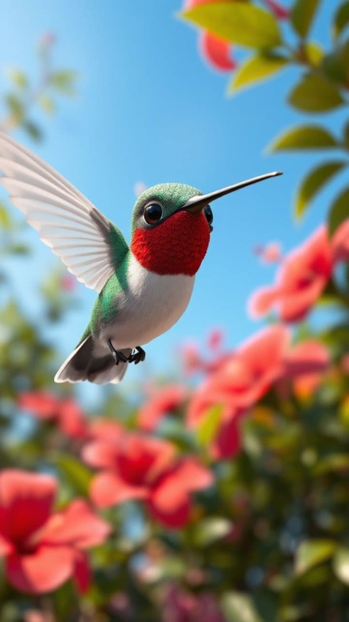 Betrunkener Kolibri im Sturzflug