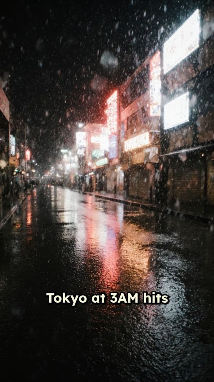 Tokyo's Rainy Night Serenity
