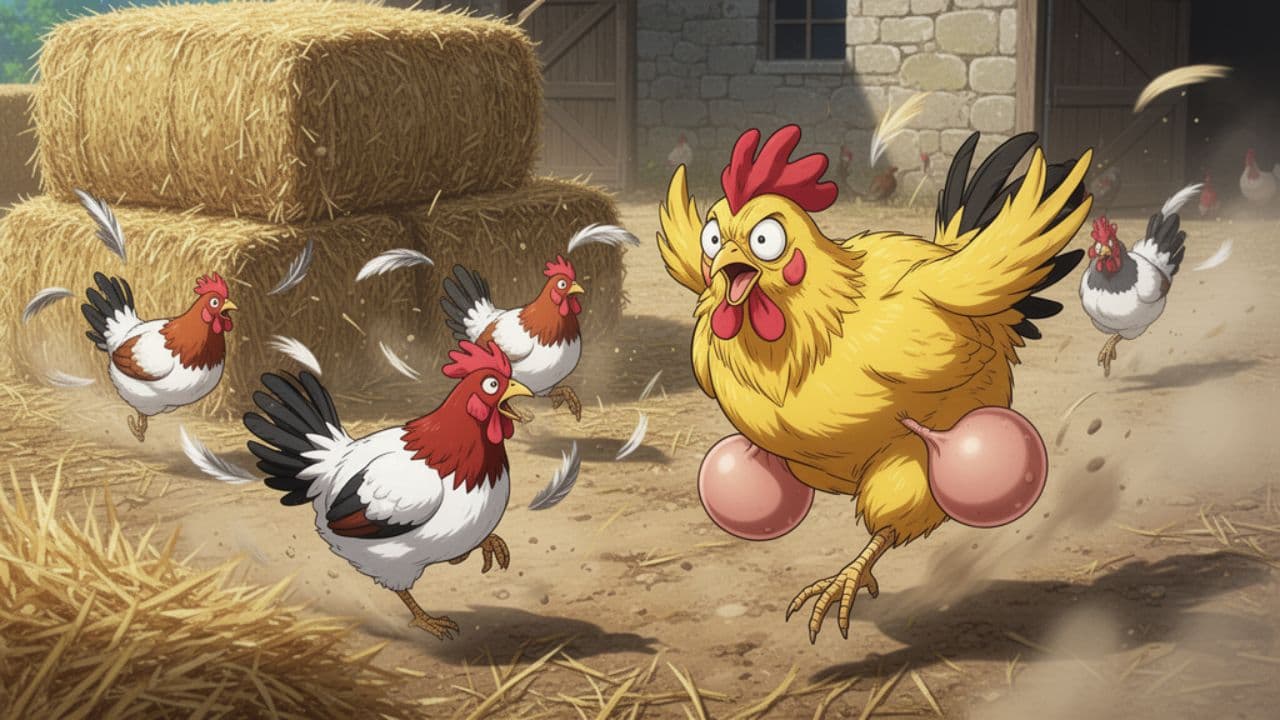 Le poulet nymphomane déplumé