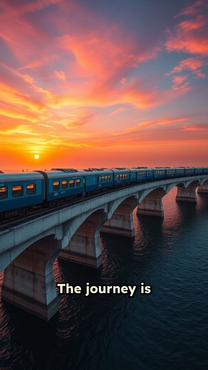 Sunset Journey over the Sea