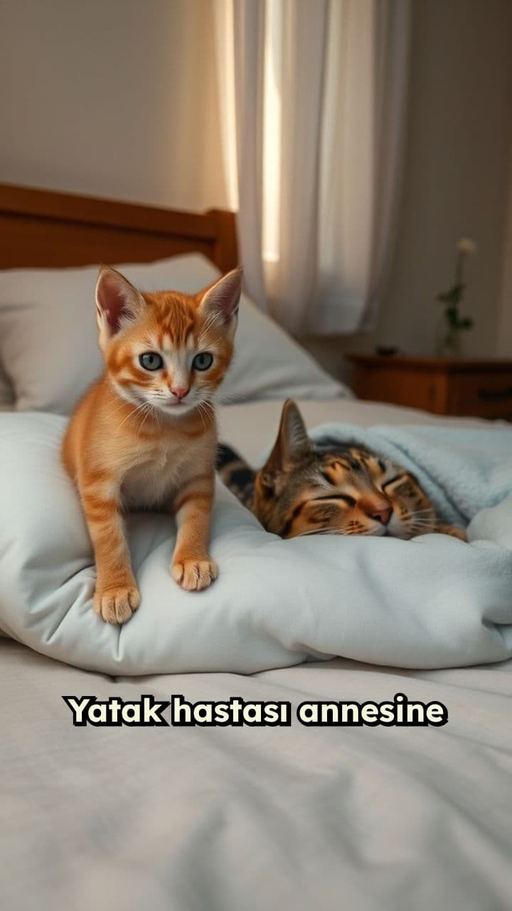 Küçük Kedinin Annelerine Bakışı