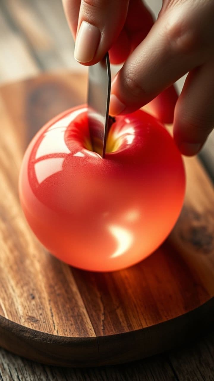 Glass Apple Slicing ASMR