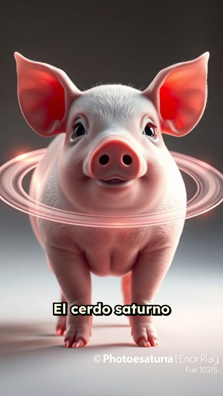 El cerdo saturno, belleza rosa