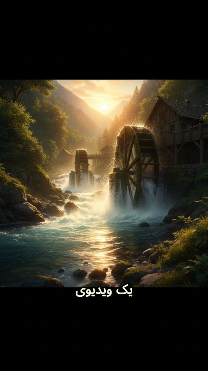 ویدیوی ۵ ثانیه‌ای آسیاب‌های آبی