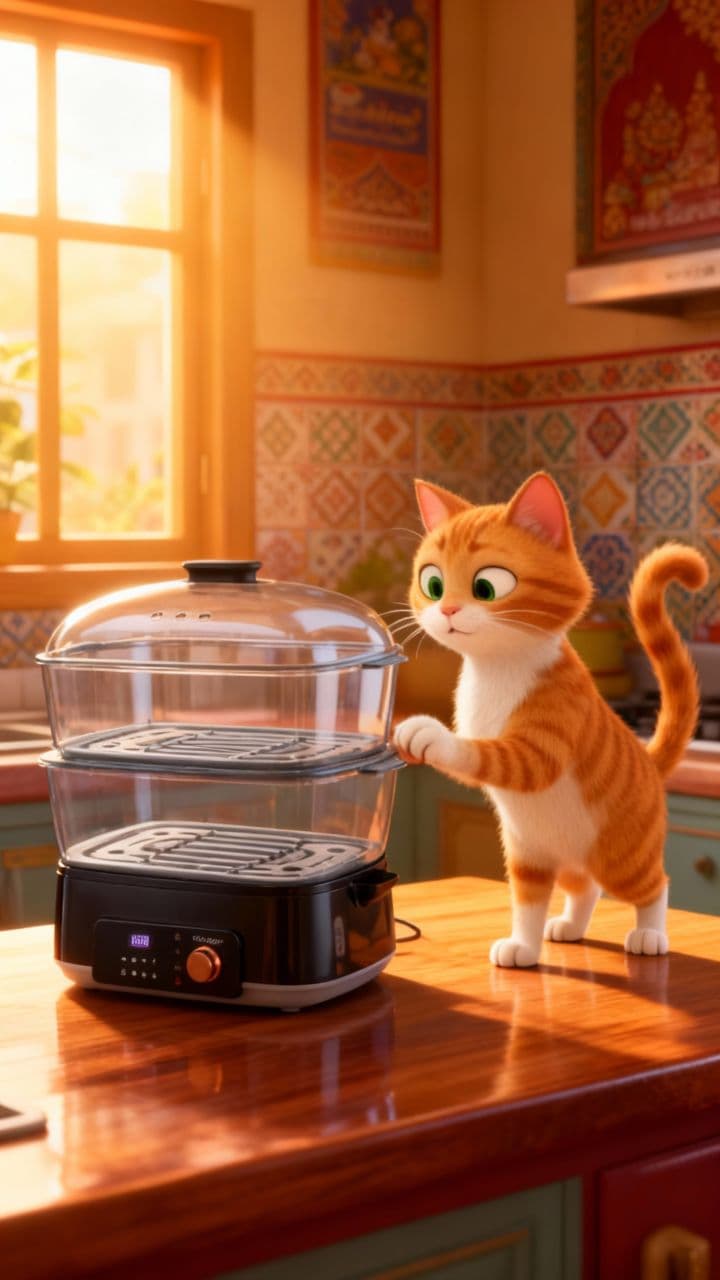 Cozy Kitchen Cat Culinary Adventure