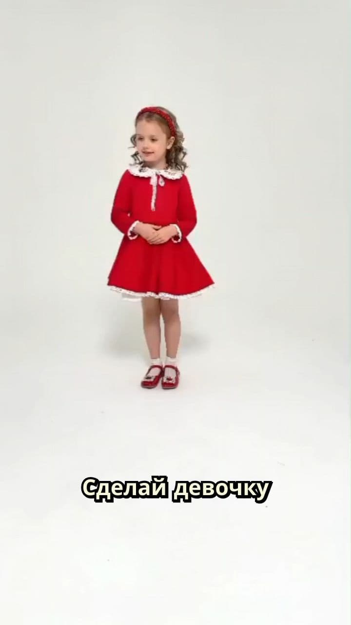 Мультяшная девочка в новогоднем стиле