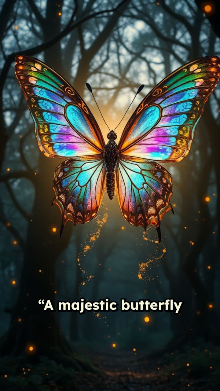Majestic Butterfly in Cinematic Fantasy