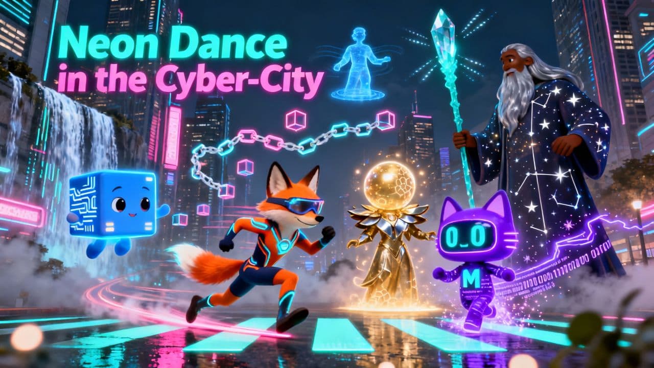 Neon Dance in the Cyber-City