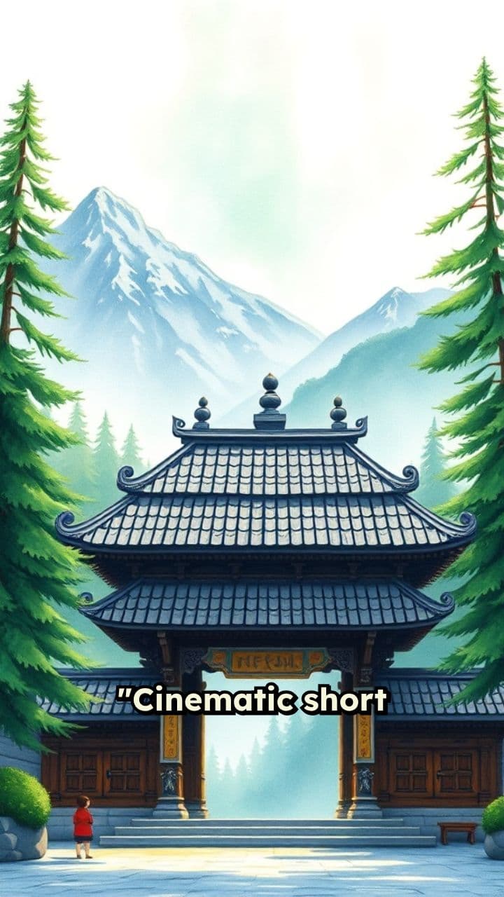 Himachali Temple Gate Cinematic Pan