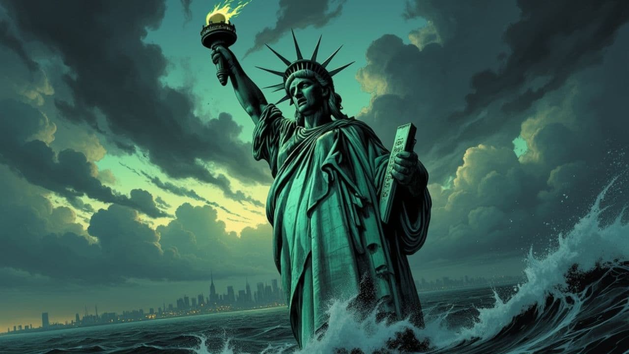 Furious Liberty with Fiery Torch