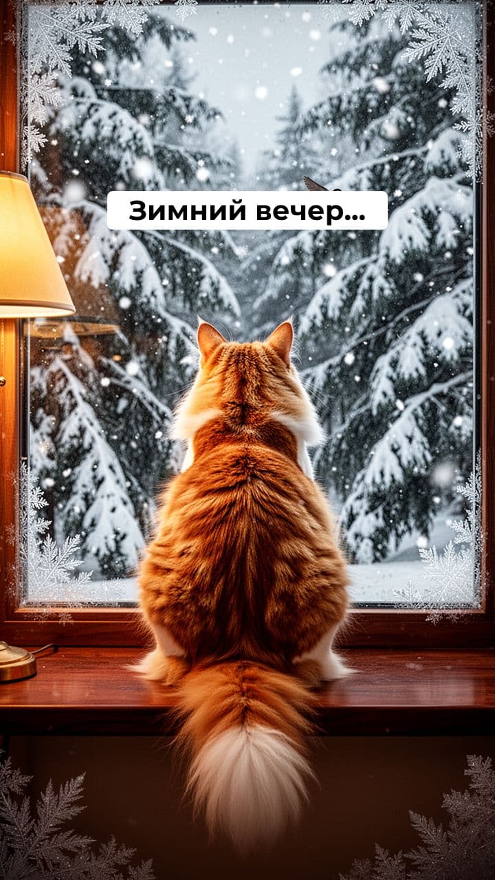 Зимняя просьба кота