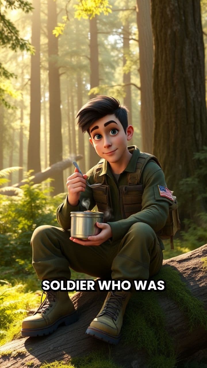 Soldier Dining in the Forest