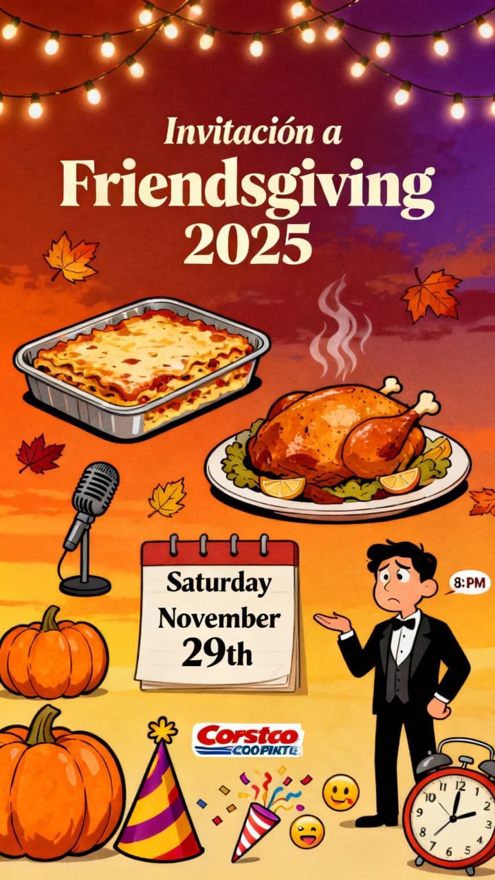 Invitación a Friendsgiving 2025