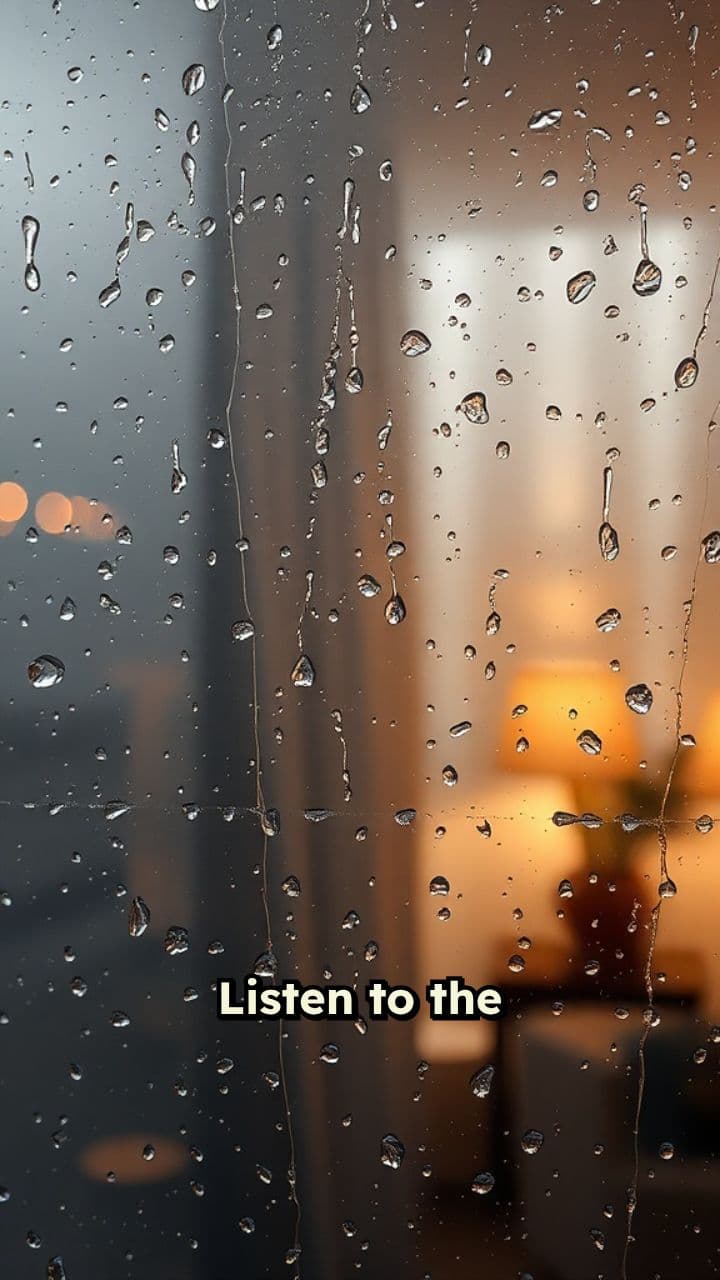 Calm Rain Window Scene