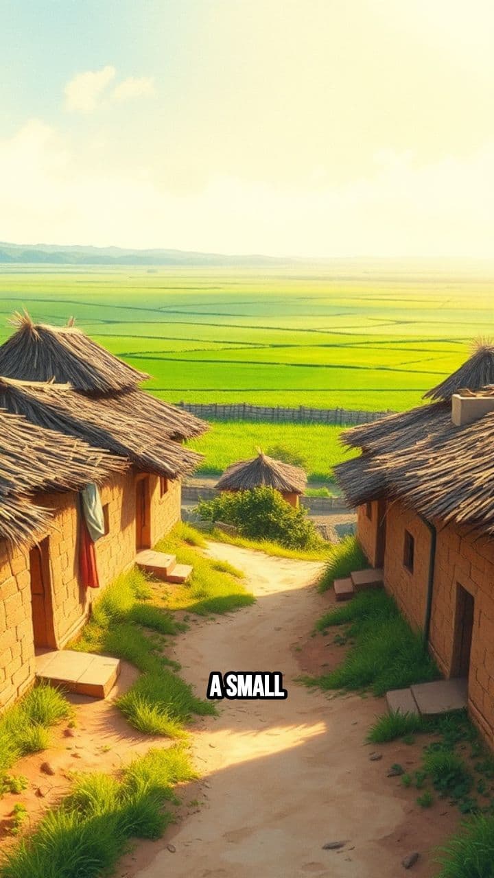 आारव का गाँव की सुबह