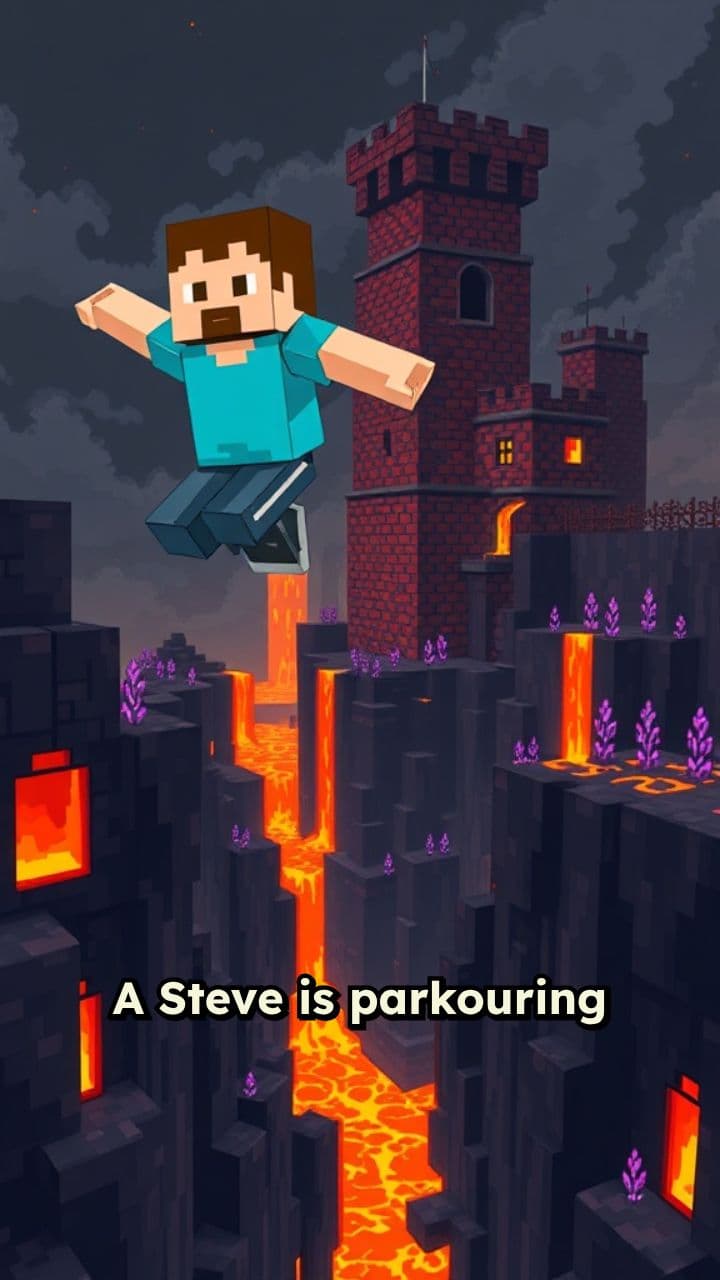 Steve's Nether Parkour Adventure