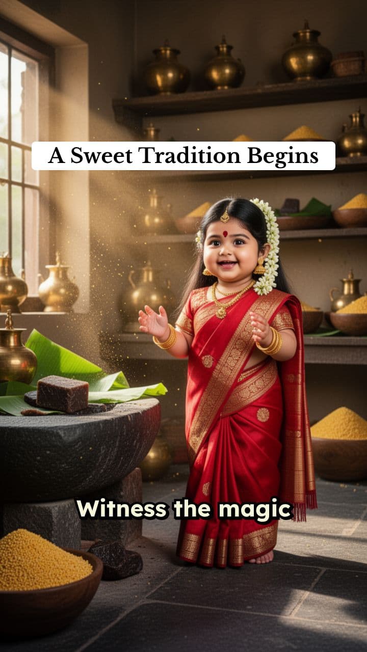AI Baby Making Traditional Laddu Sweet
