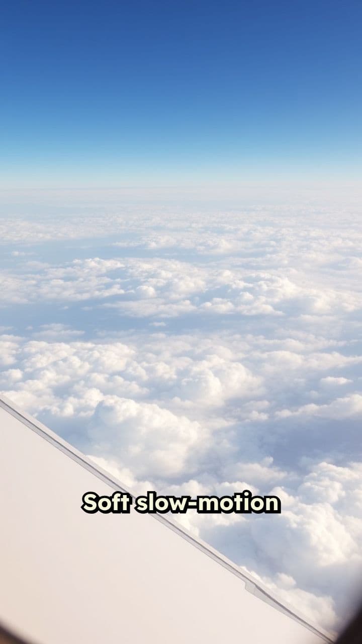 Dreamy Clouds Over Airplane Wing