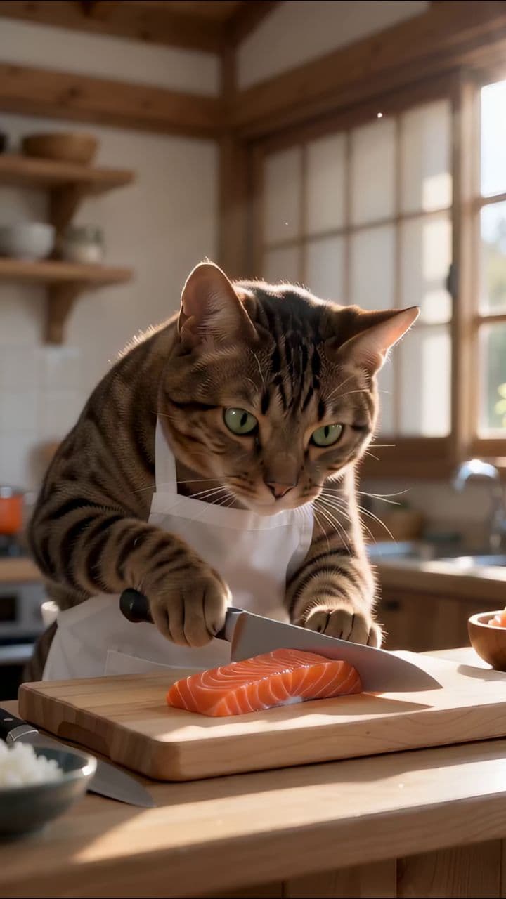 Daddy Cat's Sushi Lunch