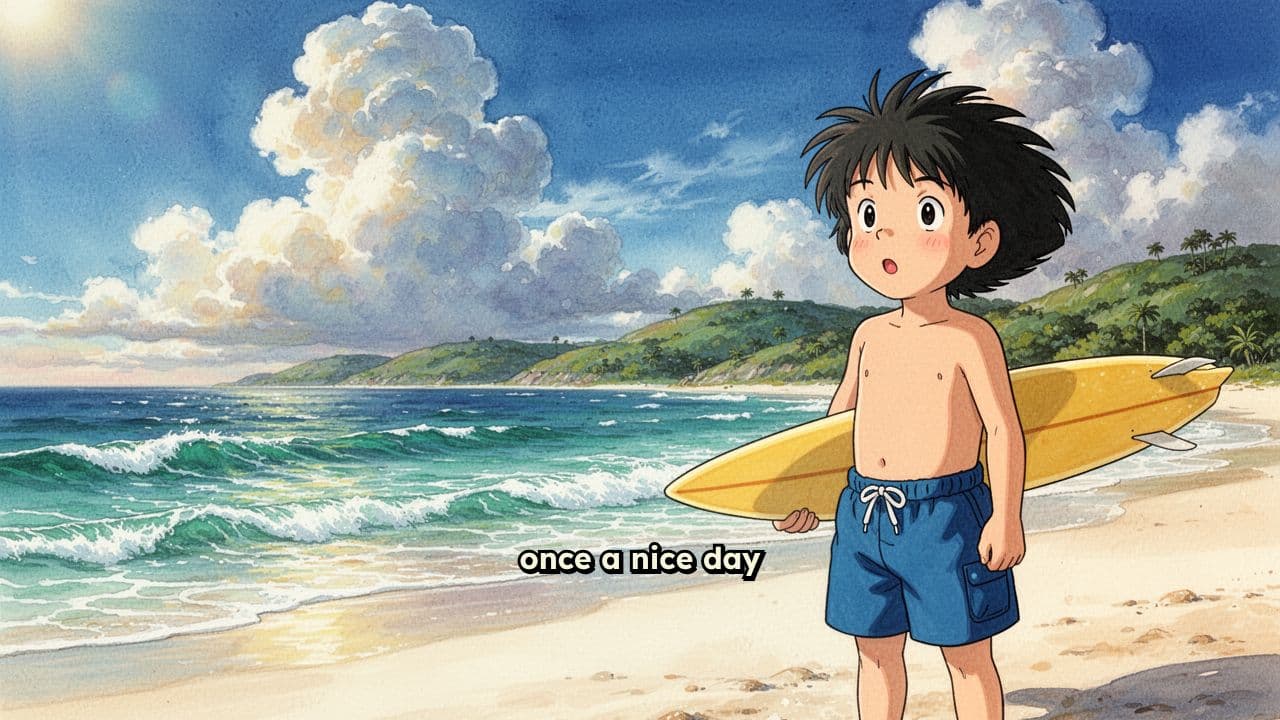 Boy Wiped Out by Big Wave