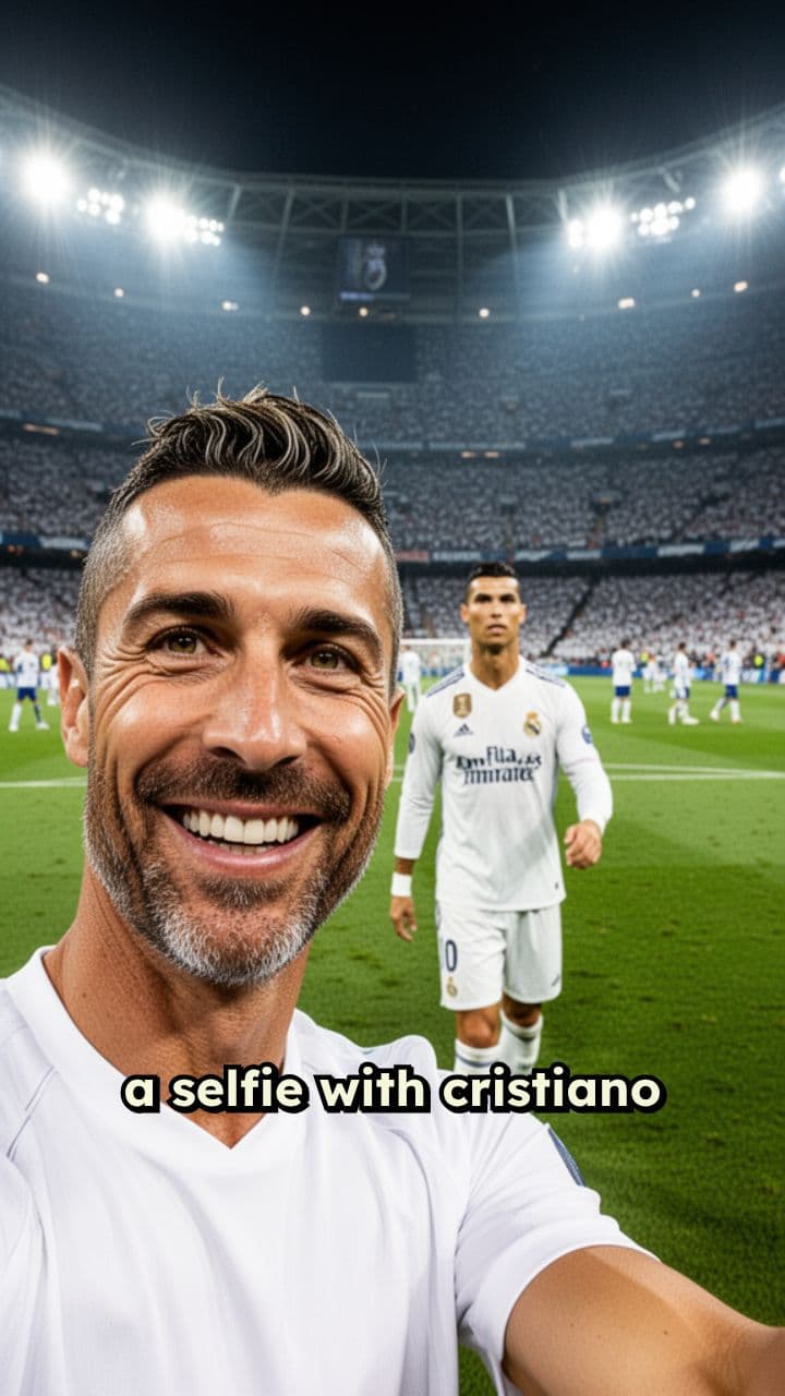 Selfie with Cristiano Ronaldo at Bernabeu