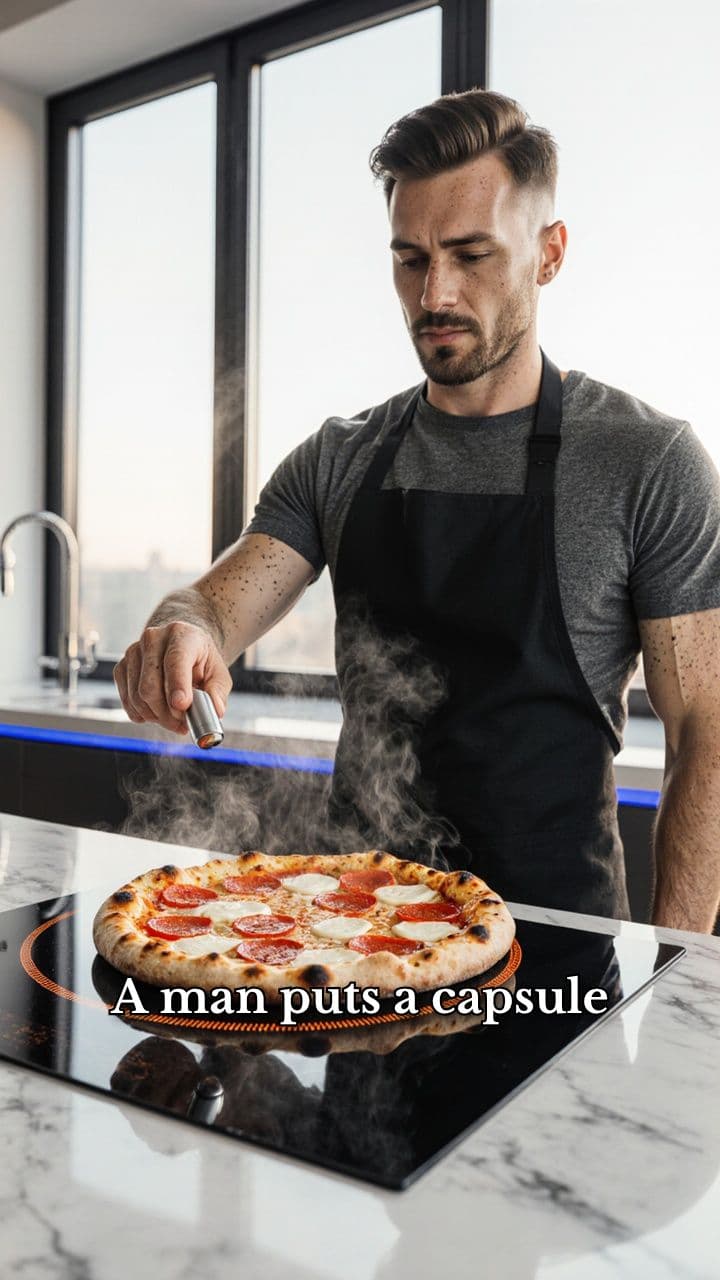 Pizza Capsule Turns Into Pizza