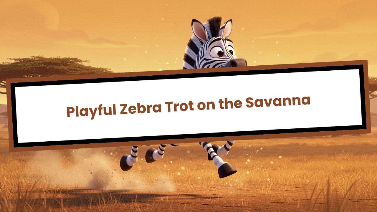 Playful Zebra Trot on the Savanna