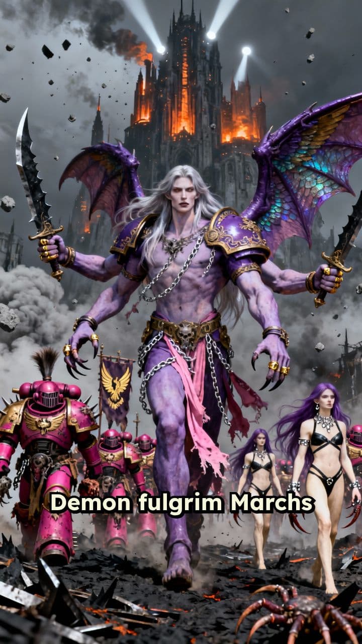 Daemon Fulgrim Marches on a Hive City